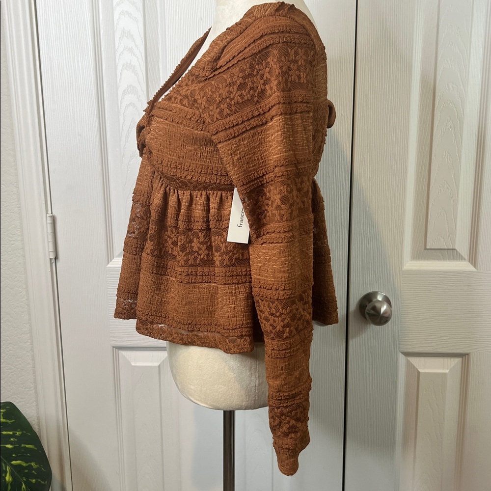 Francesca's Collections Sarah Long Sleeve Knit Top Size M - Picture 7 of 10